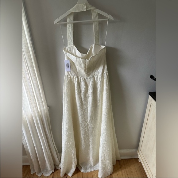 NWT Reformation Edessa Halter Maxi Dress Gown Ivory - Picture 3 of 10